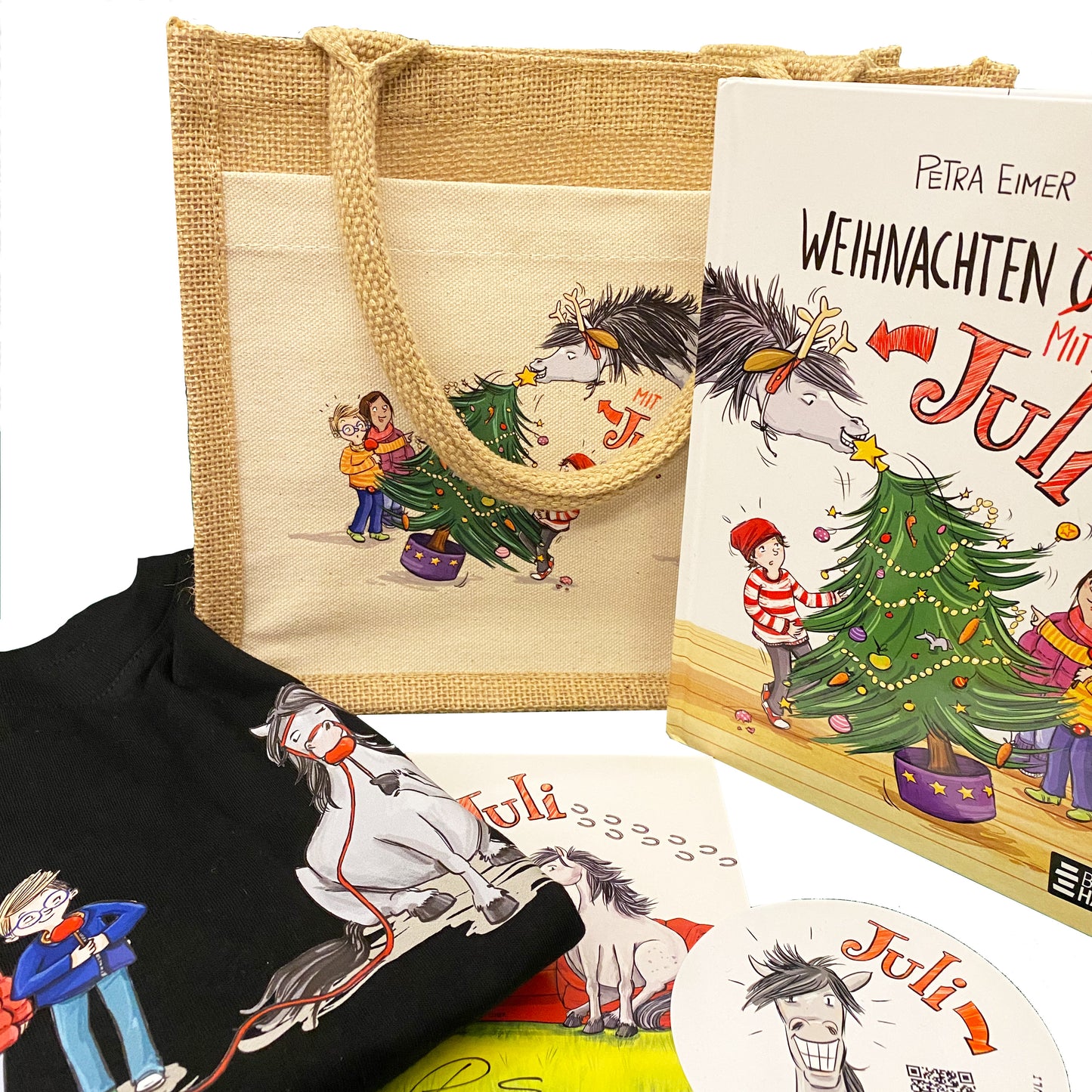 Weihnachten mit Juli Shirt-Bundle – Shirt + Geschenktasche (5 Motive)