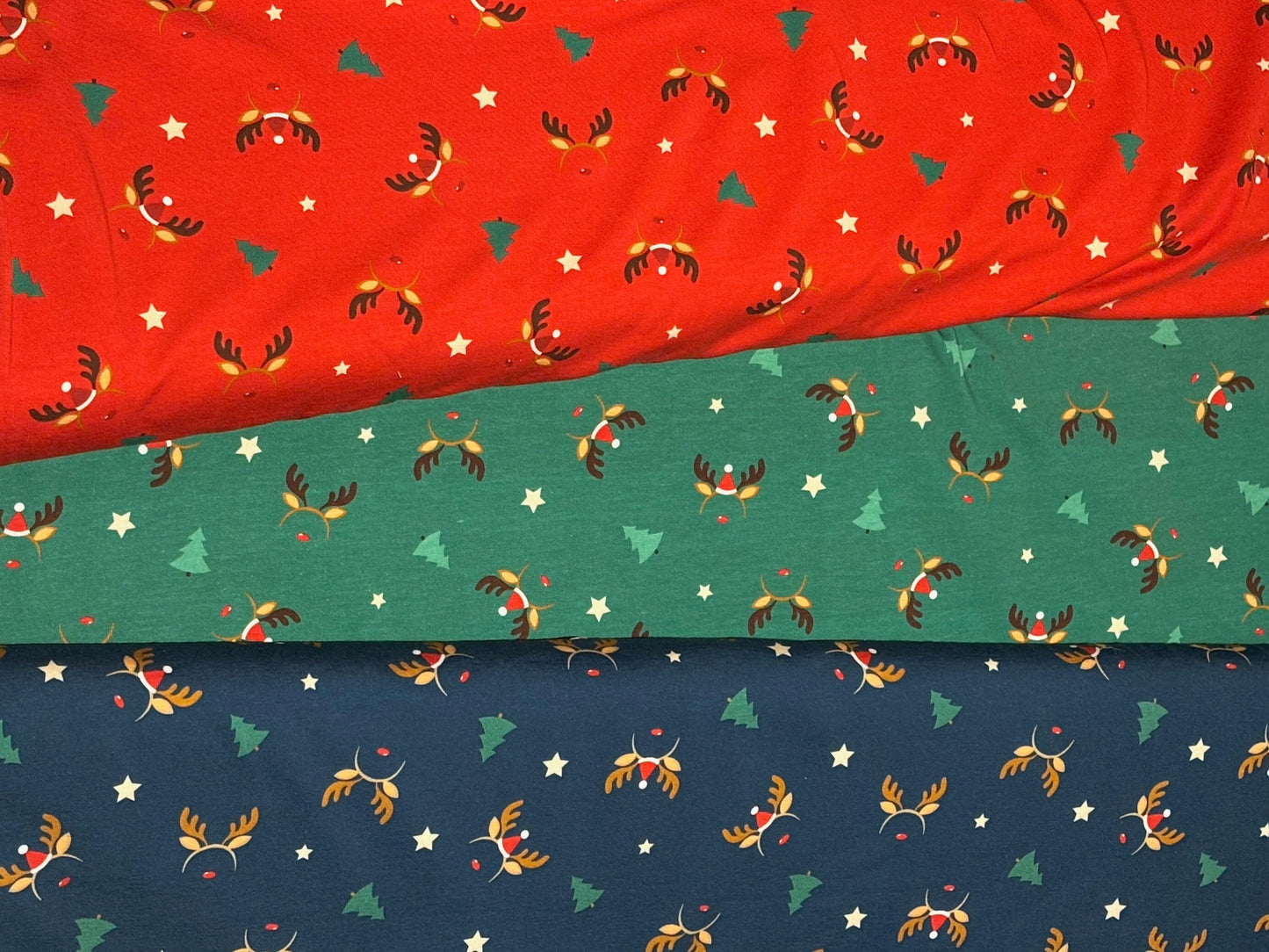Baumwolljersey Weihnachten X-Mas Rentier, VE: 0,5m