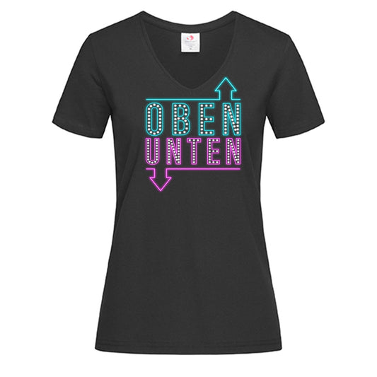 Fanshirt OBEN-UNTEN V-Neck – Damen