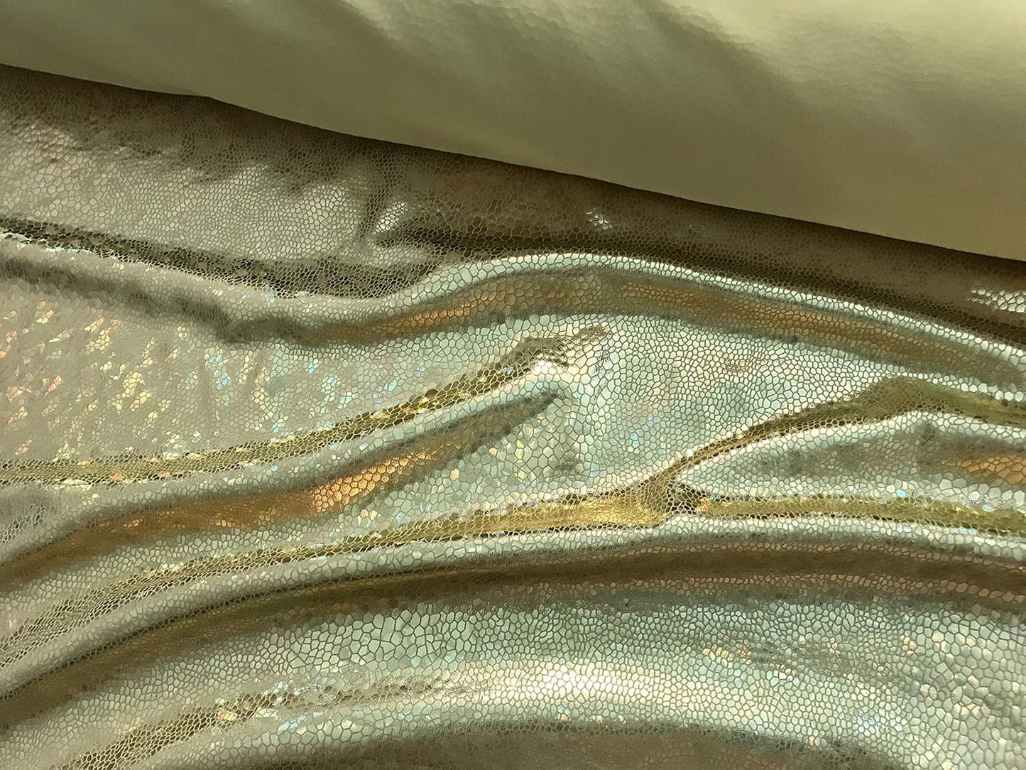 Hochwertiger Metallic-Stretchstoff Reptil – Glitzer-Lamé für Kostüme & Dekoration VE: 0,5m