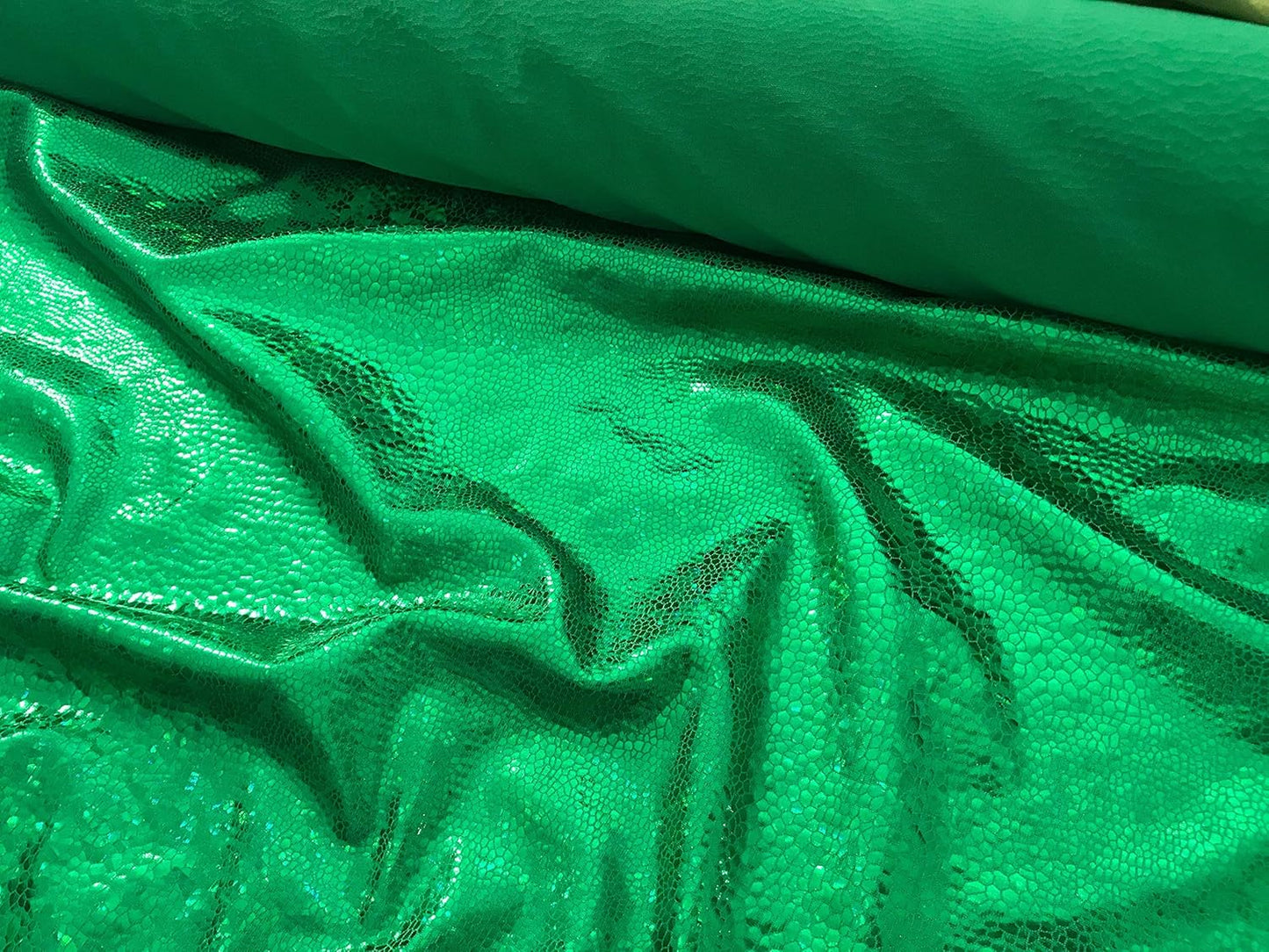 Hochwertiger Metallic-Stretchstoff Reptil – Glitzer-Lamé für Kostüme & Dekoration VE: 0,5m