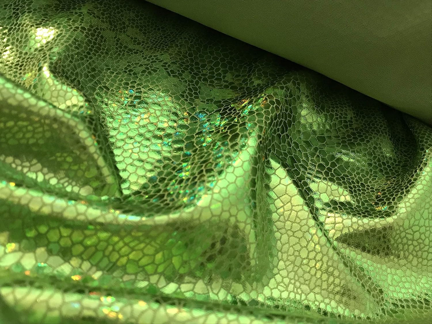 Hochwertiger Metallic-Stretchstoff Reptil – Glitzer-Lamé für Kostüme & Dekoration VE: 0,5m